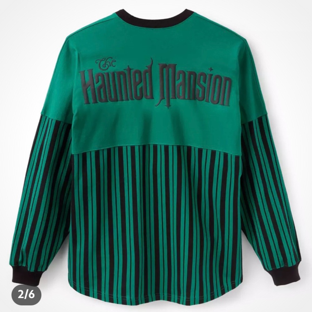 Green and Black  Striped The Haunted Mansion Spirit Jersey for Adults
